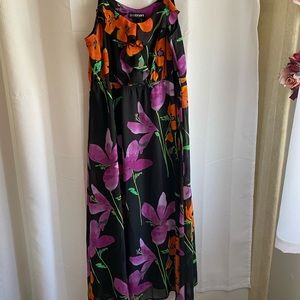 Beautiful floral and flowy black maxi dress.